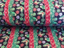 BUTTERFLY FLORAL STRIPE QUILTED REVERSIBLE OR A COTTON PRINT-BY THE YARD