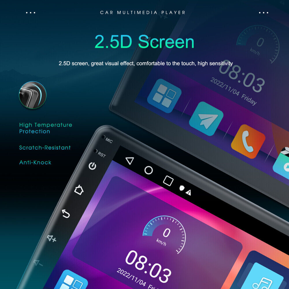 CAECHO Android 10 Autoradio Avec Navi, 7 Pouces Capacitif Écran Tactile GPS 2 Din | Bluetooth