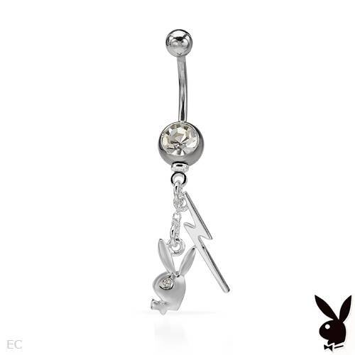 PLAYBOY Body Ring With Genuine Crystal Metallic Base metal and Stainless steel