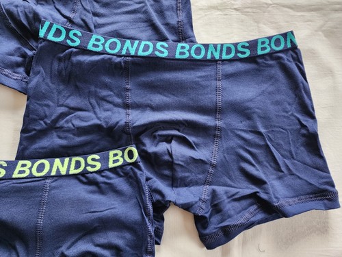 Bonds UWKN3A 02K Navy Boys Underwear Sport Trunk Brief 3 Pack Size 6/8 New - Picture 3 of 5