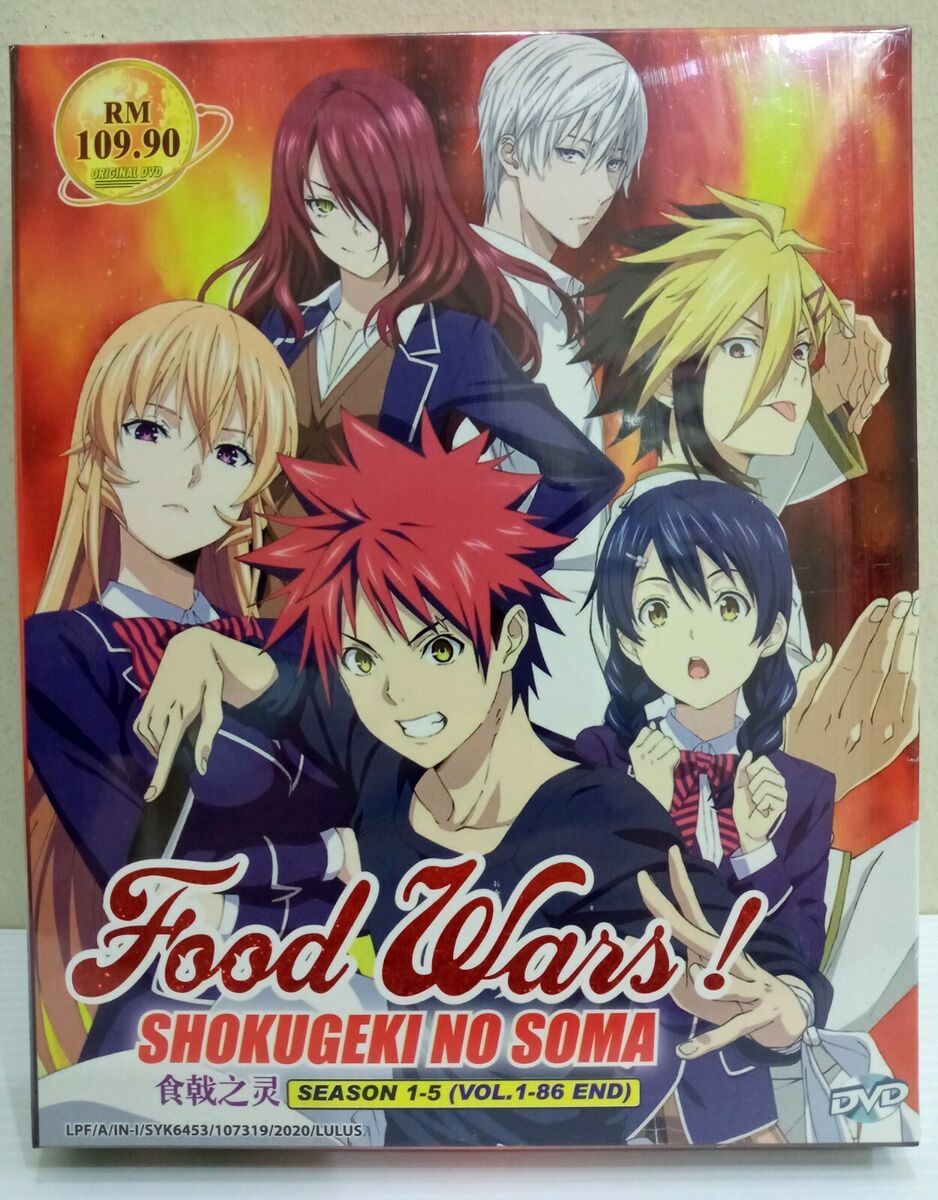 DVD Anime Food Wars! Shokugeki No Soma Season 1+2+3+4+5 (1-86 End) ENG  Dub/Sub*