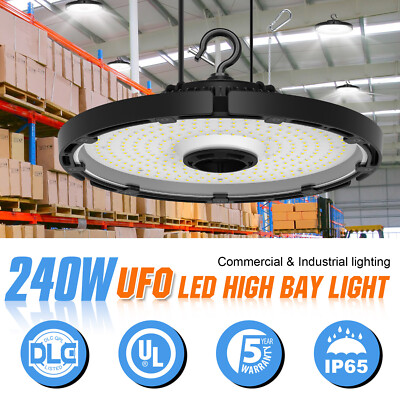 240W UFO LED High Bay Light Industrial Warehouse Shop Light Dimmable 100~277VAC