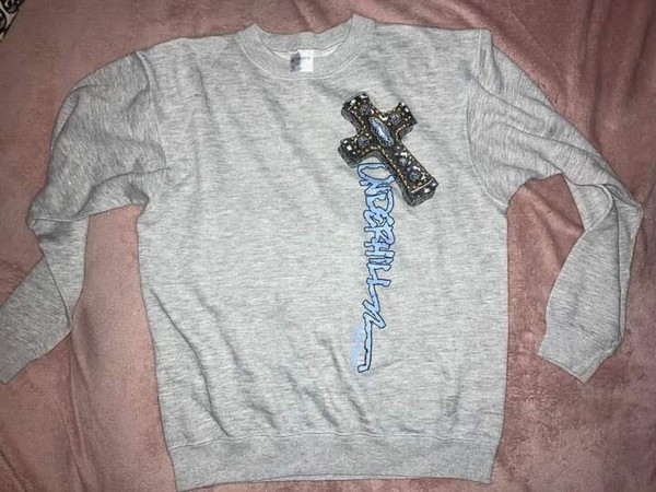 powell peralta vintage ray underhill grey crewneck size medium
