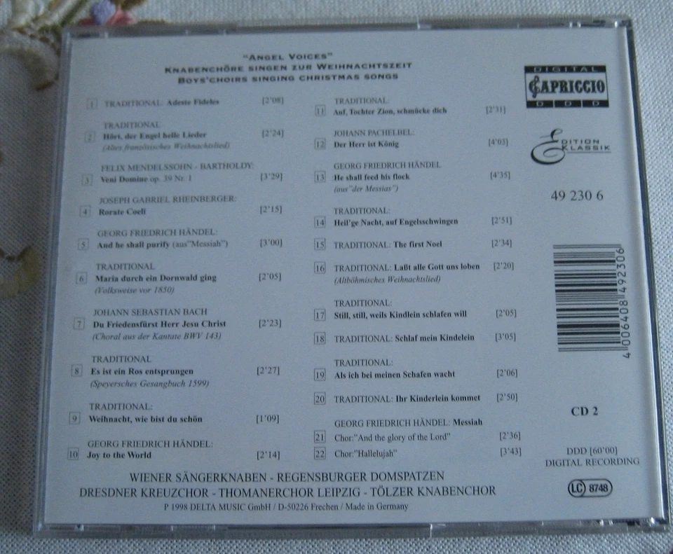 Angel Voices - Knabenchöre singen zur Weihnachtszeit - CD Zustand gut - Bild 2 von 2