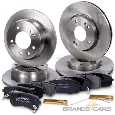 ATEC 4x BREMSSCHEIBE+SATZ BREMSBELÄGE VORNE+HINTEN FÜR HYUNDAI I-30+CW 07-12