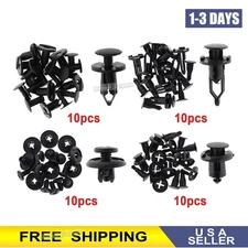 40Pcs Car Body Plastic Push Pin Rivet Bumper Fender Fasteners Trim Moulding Clip