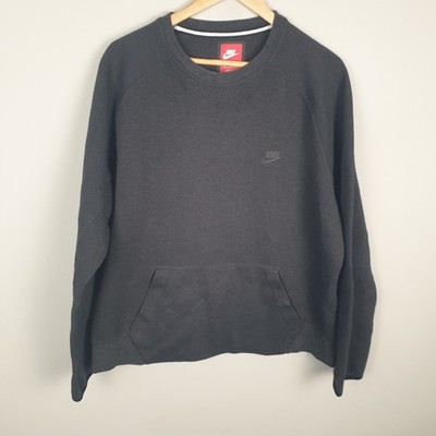 Nike Tech Sweatshirt Herren XL Schwarz Retro Streetwear Rundhals Kängurutasche