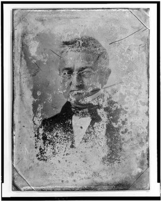 Photo:Unidentified man,wearing spectacles,Portrait,1844-1860,Mathew Brady