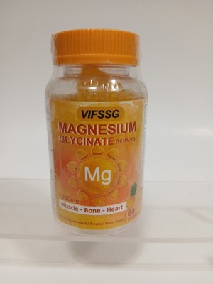 Magnesium Glycinate Gummies 500 Mg, Triple Magnesium Complex Sugar-Free Gummies 