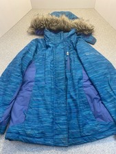 Free Country Girls Radiance Boarder Ski Jacket Winter Coat Faux Fur Hood 10/12