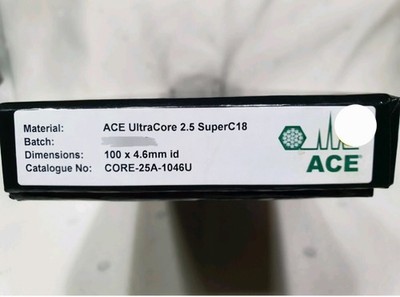 ITEM.NO  CORE-25A-1046U HPLC Column ACE ULTRACORE 2.5 SUPERC18 100 x 4.6mm