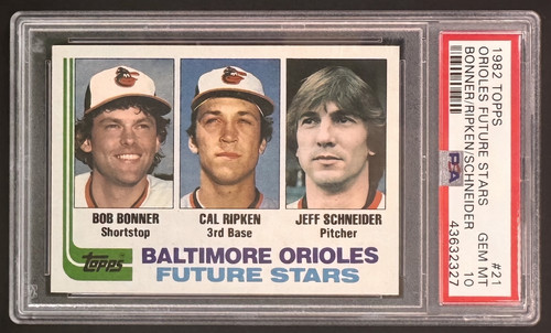 1982 Topps #21 Cal Ripken Jr RC Rookie HOF Orioles Future Stars PSA 10 Gem Mint