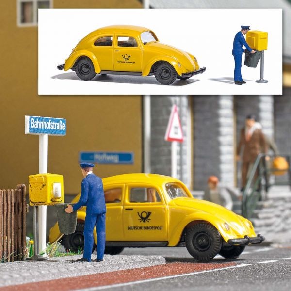 Busch 7887 - 1/87 / H0 Mailbox Emptying - New
