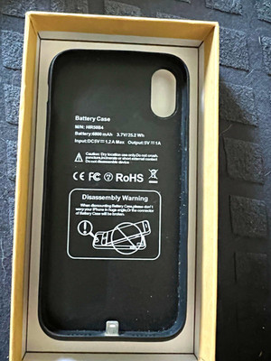 EKrist Smart Battery Case für Apple iPhone XR 6800mAh Qi Lightning Schwarz