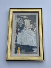 Mid Century Painting Abstract SMALL ENGSTROM Listed Famous Modernist Vintage