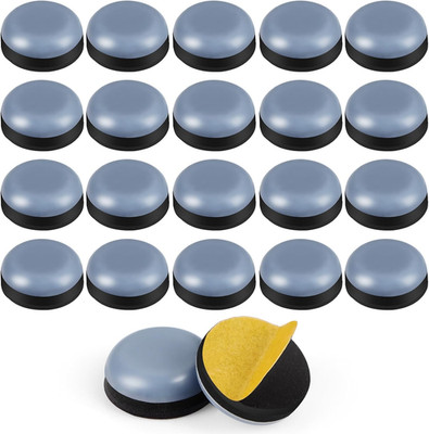 24 Pcs Chair Sliders 1/2 Half Inch Small Furniture Sliders for Carpet Round Fur