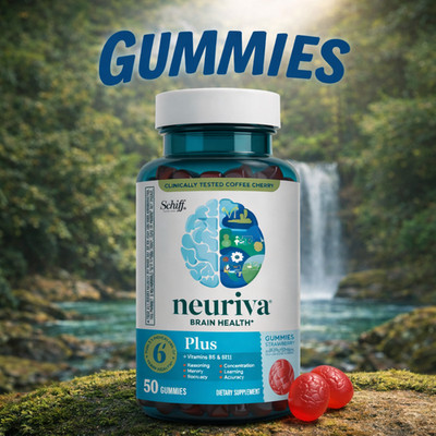Neuriva  Plus Brain Health Gummies   Strawberry   50 Ct   EXP 10/2026