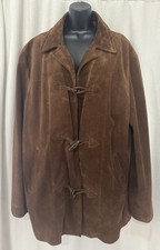 J. Crew Suede 100 Leather Brown Jacket Mens Sz L Removable 100 Cotton Lining