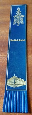 Selfridges Department Store   London Blue Vintage Leather Bookmark VINTAGE! B90