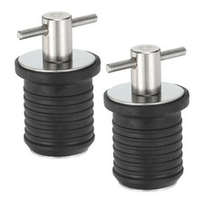 2 Pcs T Handle Boat Drain Plug 1 Inch, Stainless Steel Boat Plug Snap
