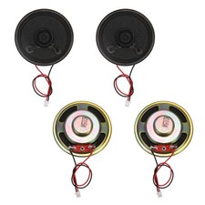 4 Pcs 8 Ohm Small Speaker, 0.5W 50mm OD Metal Shell Round Magnet Tiny Speakers