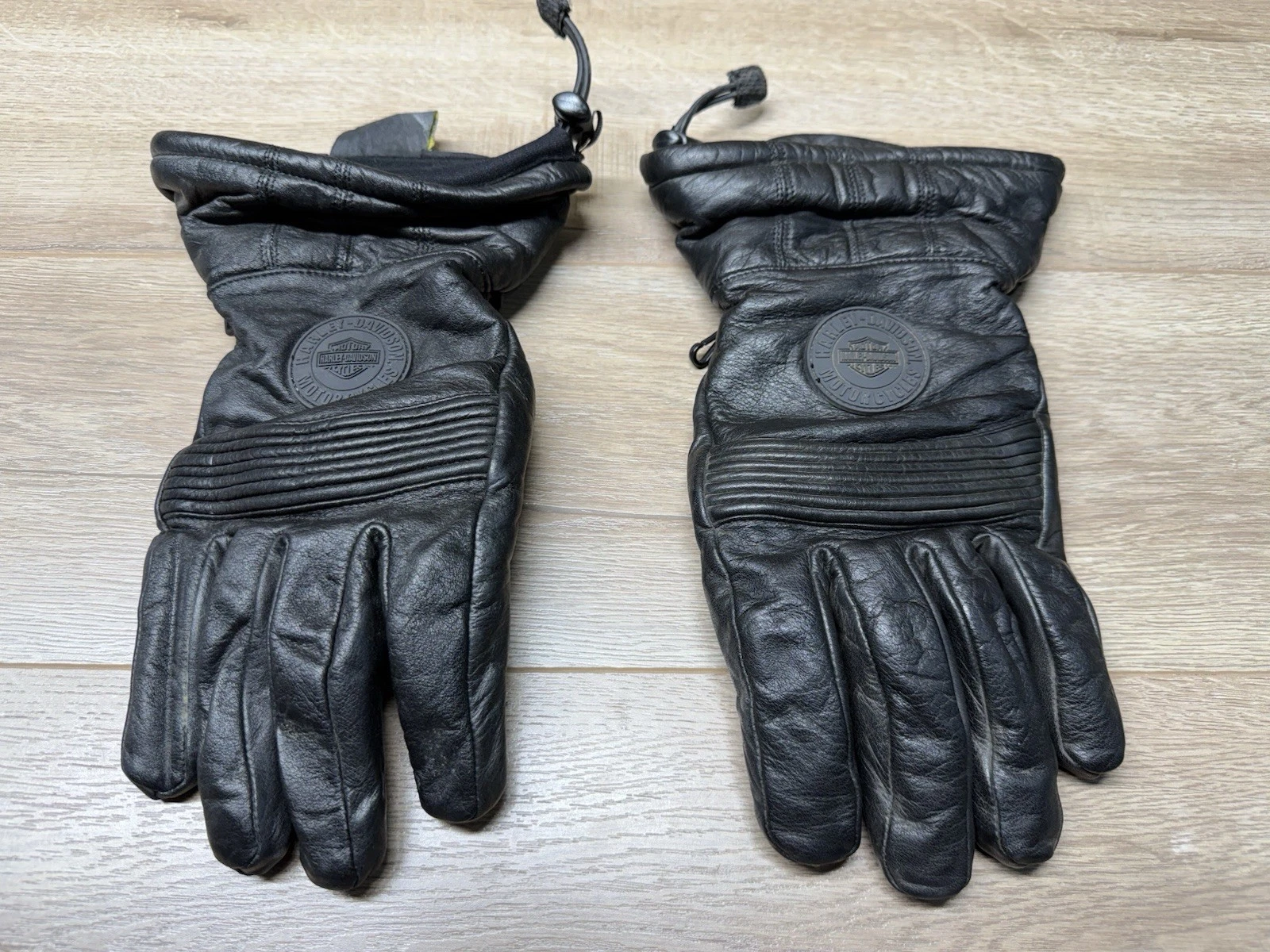 Men's Harley Davidson Leather Gortex Lined Biker Motorcycle Winter Gloves XXL