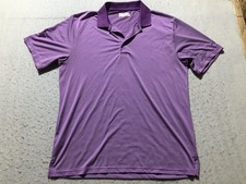 Grand Slam Golf Polo Shirt Mens L Large Blue White Striped Short Sleeve