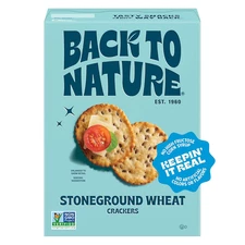 Stoneground Wheat Crackers, Non-GMO, Plant-Based Snack with Flax Seeds 5oz ⭐⭐⭐⭐⭐