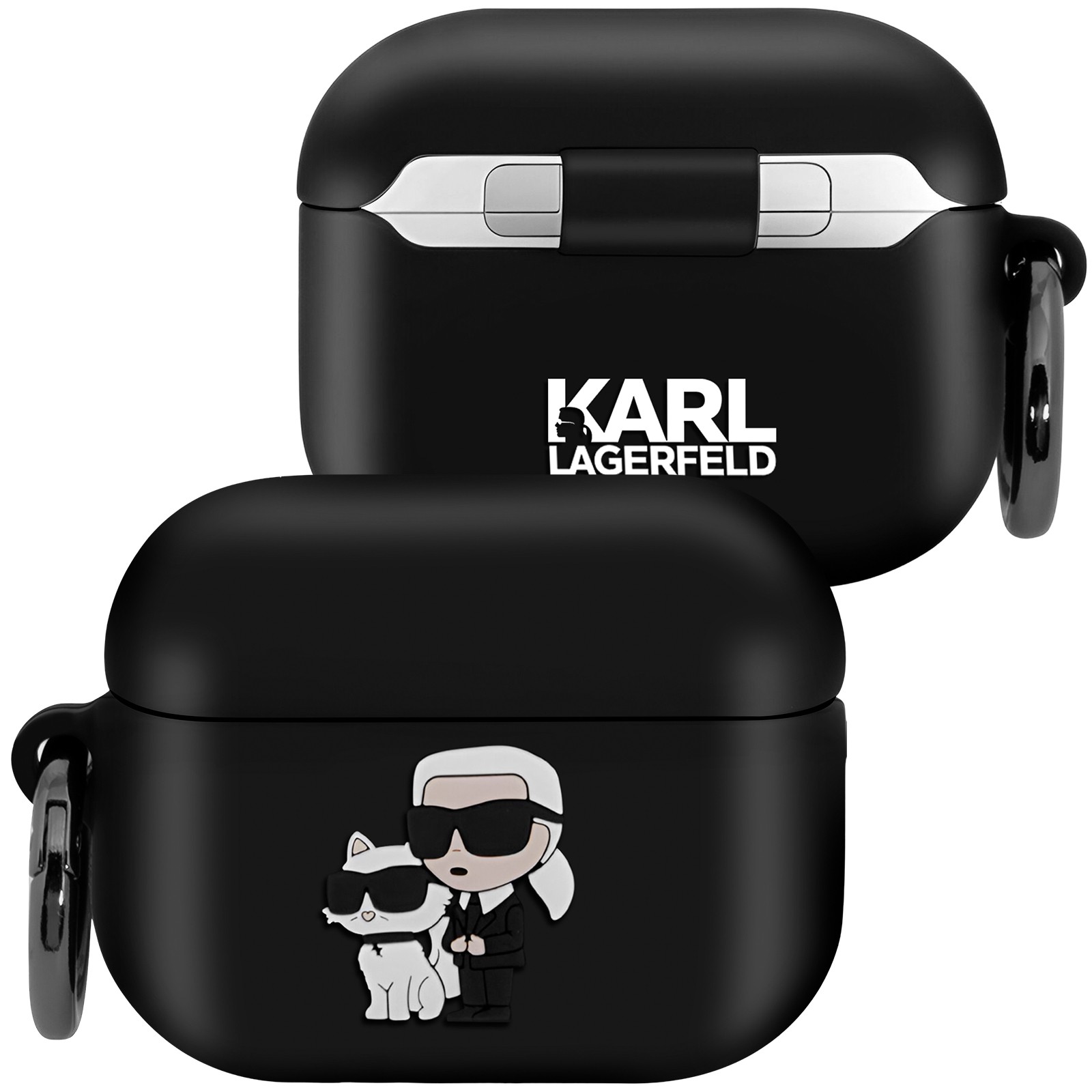 Protection AirPods Pro 2 Karl Lagerfeld en silicone premium et finitions métal