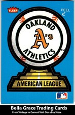 1987 Fleer Oakland Athletics Team Stickers Oakland Athletics back