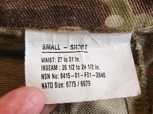 Pantaloni da combattimento 14F U.S. Army FR Multicam Advanced senza ginocchiere piccoli corti - Foto 3 di 5