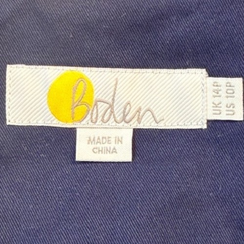 Boden Giacca Utility Ricamata Rubino Giallo Navy Floreale 10 Petite - Foto 6 di 10