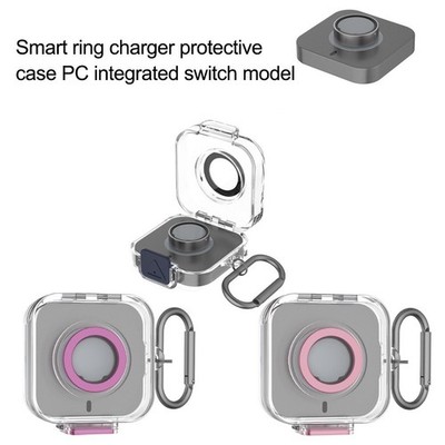 Stylische Ladegerät Schutzhülle für Oura Ring Gen4 in Grau Lila Pink