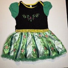 Girls Green Princess Dress Costume Size 12-18 M Toddler Fancy Party Play Outfit