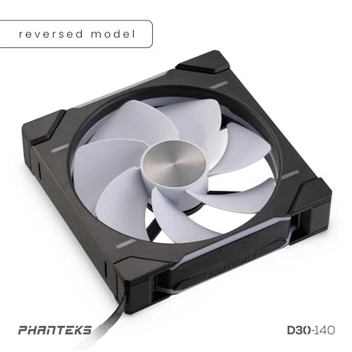 PHANTEKS D30-140 DRGB PWM FAN REVERSE AIRFLOW MODEL PH-F140D30RDRGBPWMBK01 BLACK - Image 2 of 4