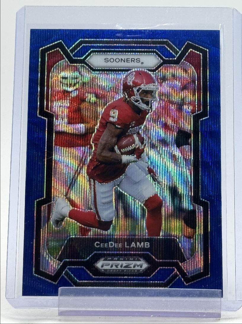 CEEDEE LAMB 2024 PANINI PRIZM DRAFT FOOTBALL BLUE WAVE SOONERS /249 Q4641