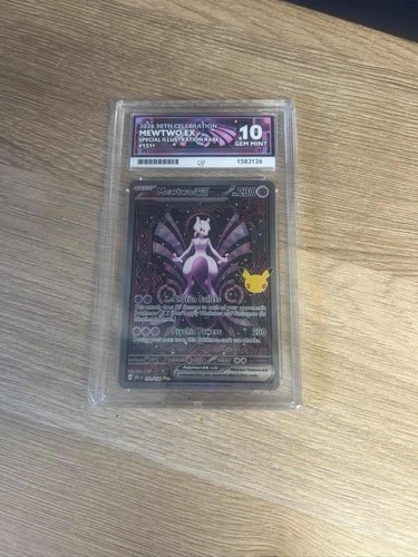 30th celebration English Mewtwo SIR ex 151/128 ACE Graded 10