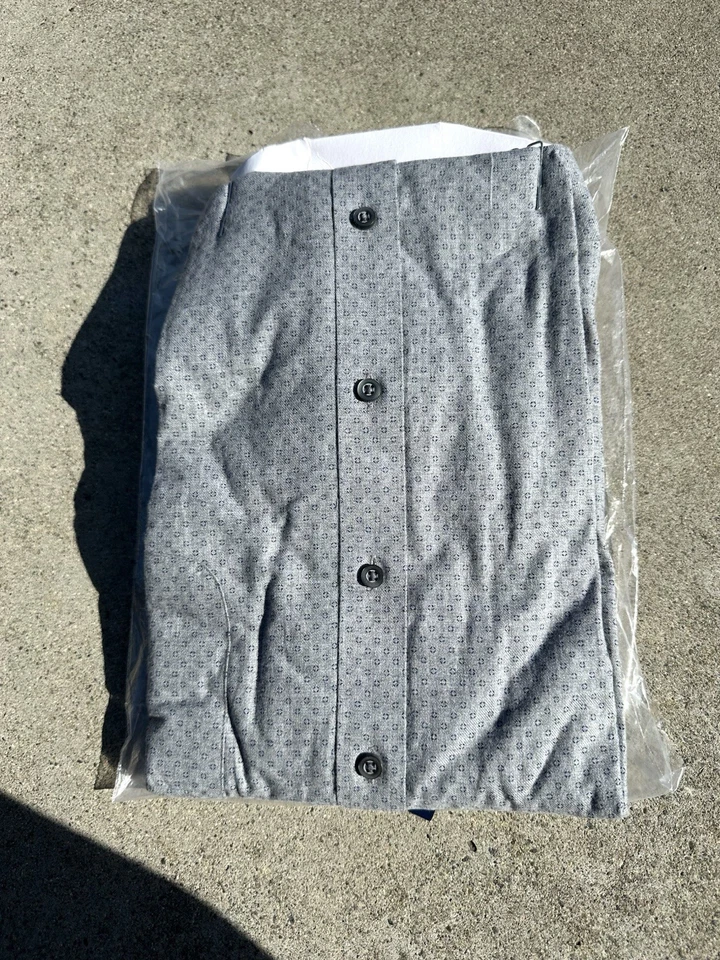 Camisa de vestir Stafford Signature sarga cepillada para hombre 18 (36-37) gris alta nueva con etiquetas Foto 2 de 4