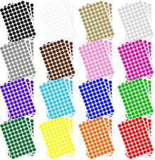 3360 PCS 3/4" Colored Dot Stickers 16 Assorted Circle Color Coding Labels Sticke