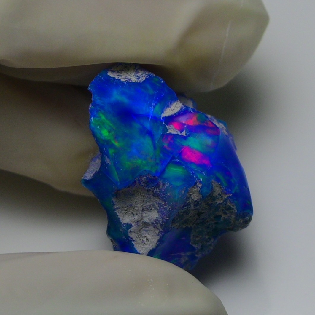 Blue Opal Rough 18.00 Carats, Natural Ethiopian Opal Rough, Opal Raw Crystal