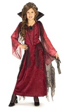 CHILD GIRLS GOTHIC VAMPIRE VAMPIRESS FANCY DRESS HALLOWEEN COSTUME