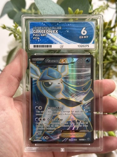 Pokémon TCG Glaceon EX 116/124 Full Art Fates Collide 2016 - Ace 6 EX/MT