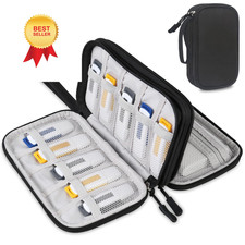 Lacdo USB Flash Drive Case Thumb Holder Organizer Small, Black