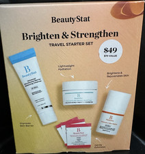 BeautyStat Brighten Strengthen Travel Size Set Cleanser Moisturizer Exfoliant