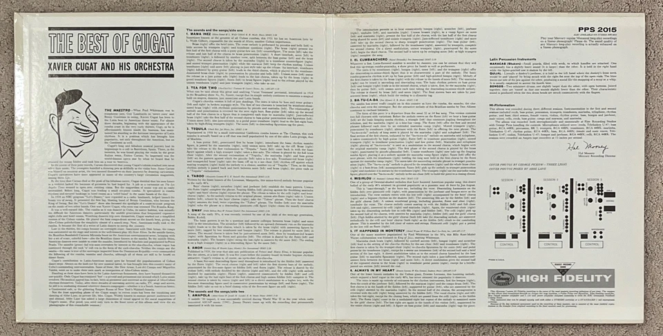 THE BEST OF CUGAT - 1961 - Gatefold Cheesecake Cover - Mercury PPS 2015 VG+/EX - Image 3 of 4