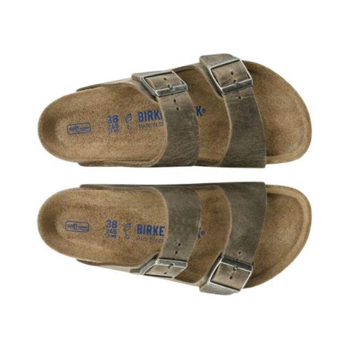 Birkenstock Arizona Unisex Oiled Leather Soft Footbed Sandals – Faded Khaki - Afbeelding 4 van 12