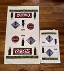 Vintage Coca Cola Soda Delicious & Refreshing Bath & Hand Towel Set Made In USA