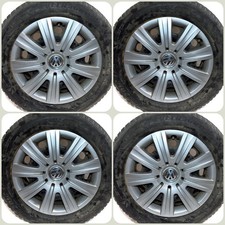 VW Sharan 7N Tiguan 5N Stahl-Felgen + Radkappen LK 5x112 ET33 Reifen 205/60 R16