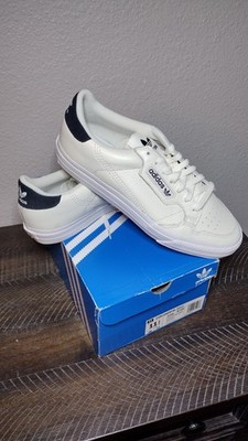 adidas Continental Vulc Off White Black Men's Leather Athletic Sneakers EG4589