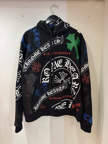 Felpa con cappuccio stencil Chrome Hearts taglia media